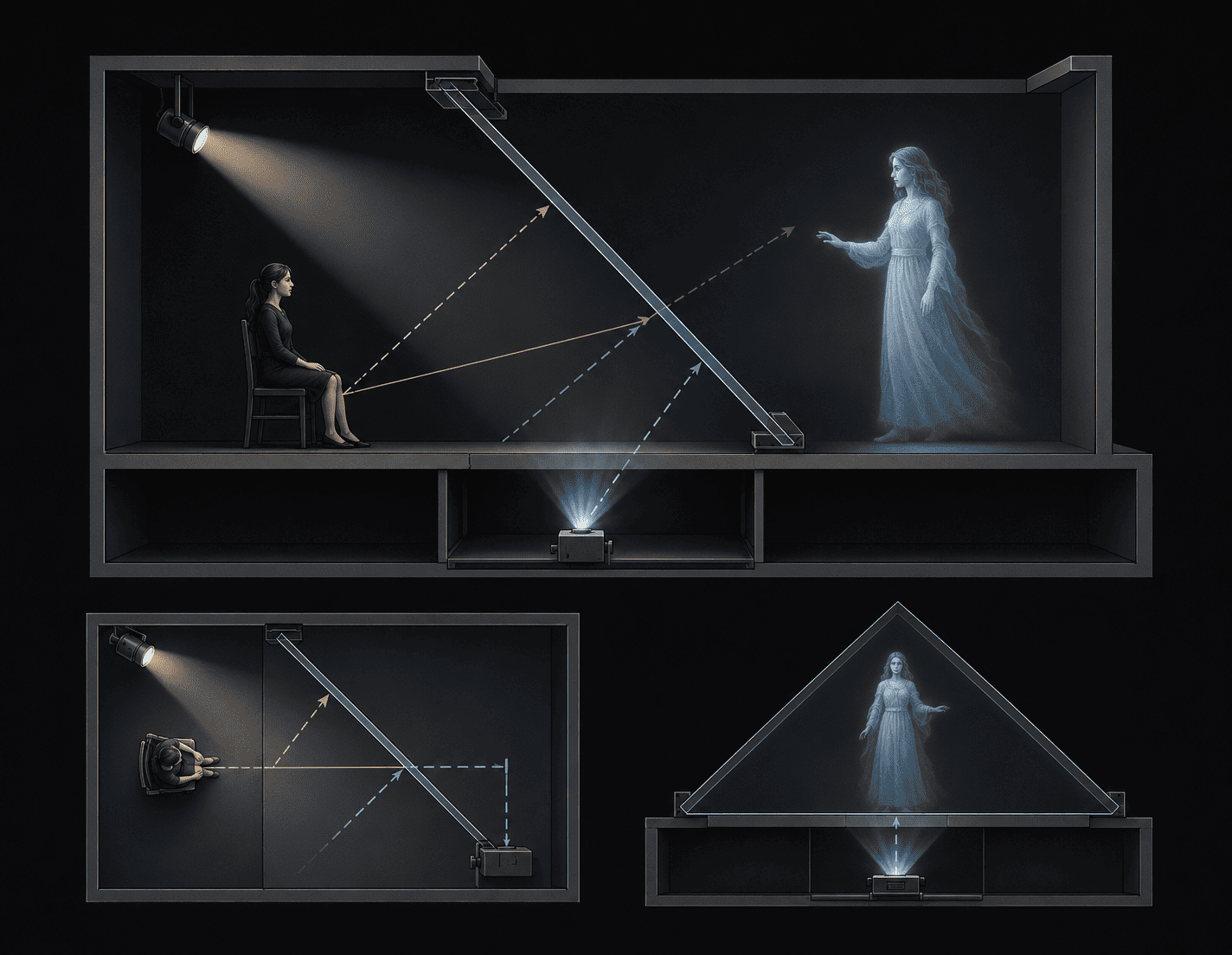Pepper's Ghost technical diagram1